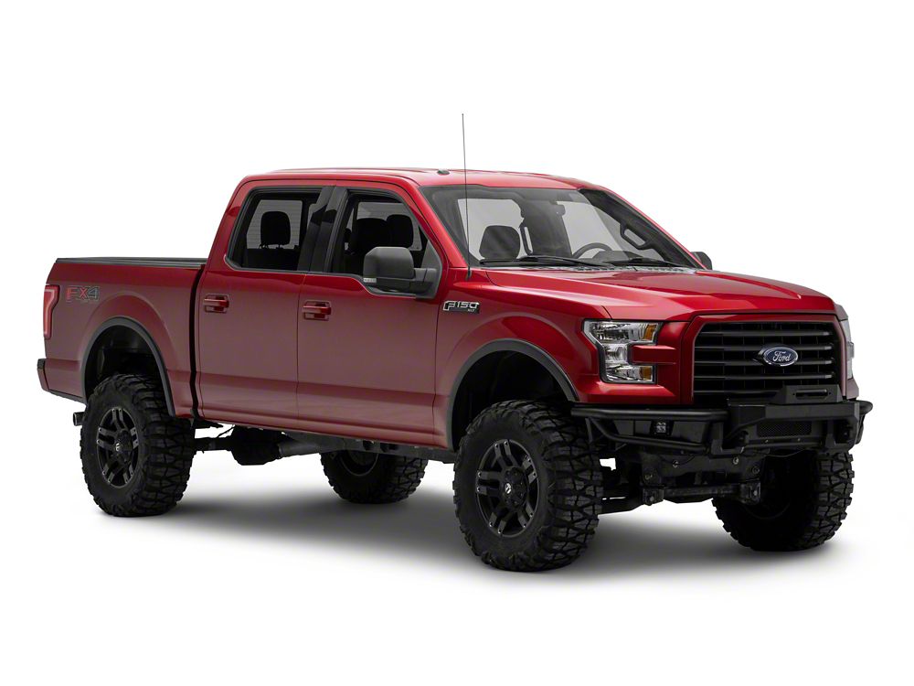 Barricade HD4 Tubular Winch Mount Front Bumper with LED Fog Lights (15-17 F-150, Excluding Raptor)