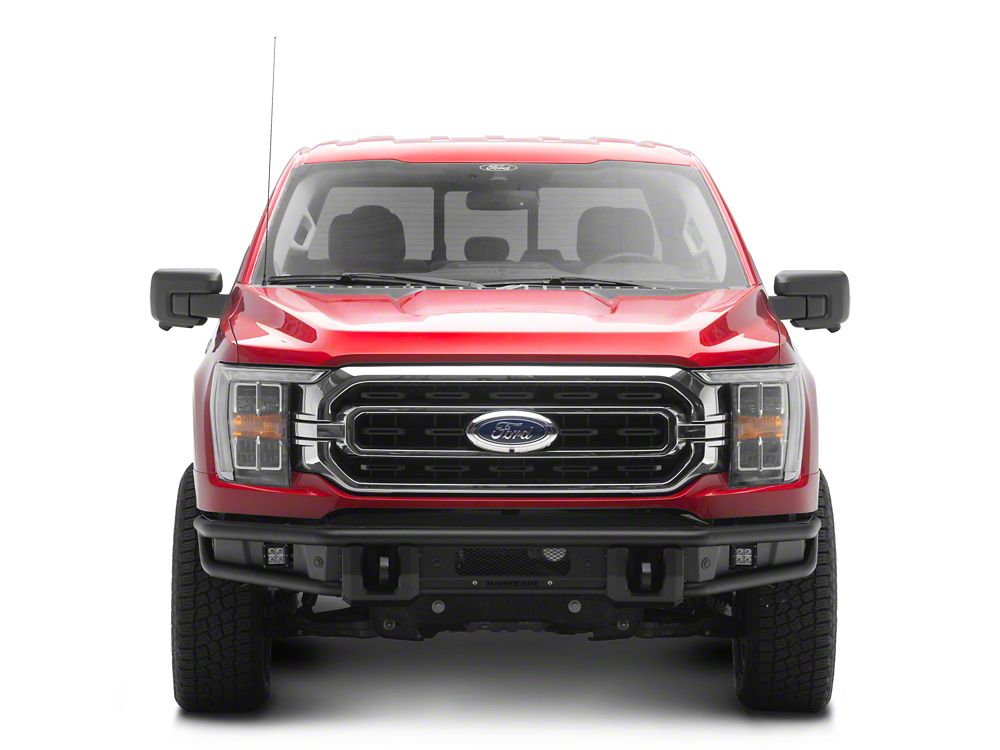 Barricade HD4 Tubular Front Bumper with LED Fog Lights (21-23 F-150, Excluding Raptor)