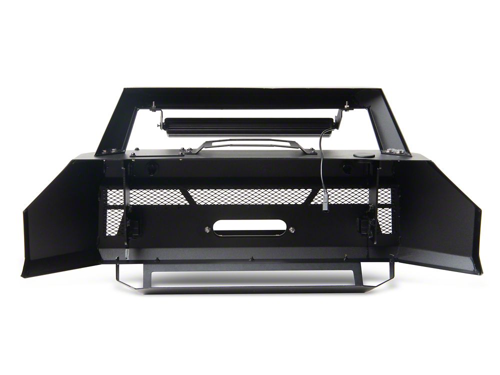 Barricade HD Stubby Front Bumper with Winch Mount and 20-Inch Single Row LED Light Bar (21-23 F-150, Excluding Raptor)
