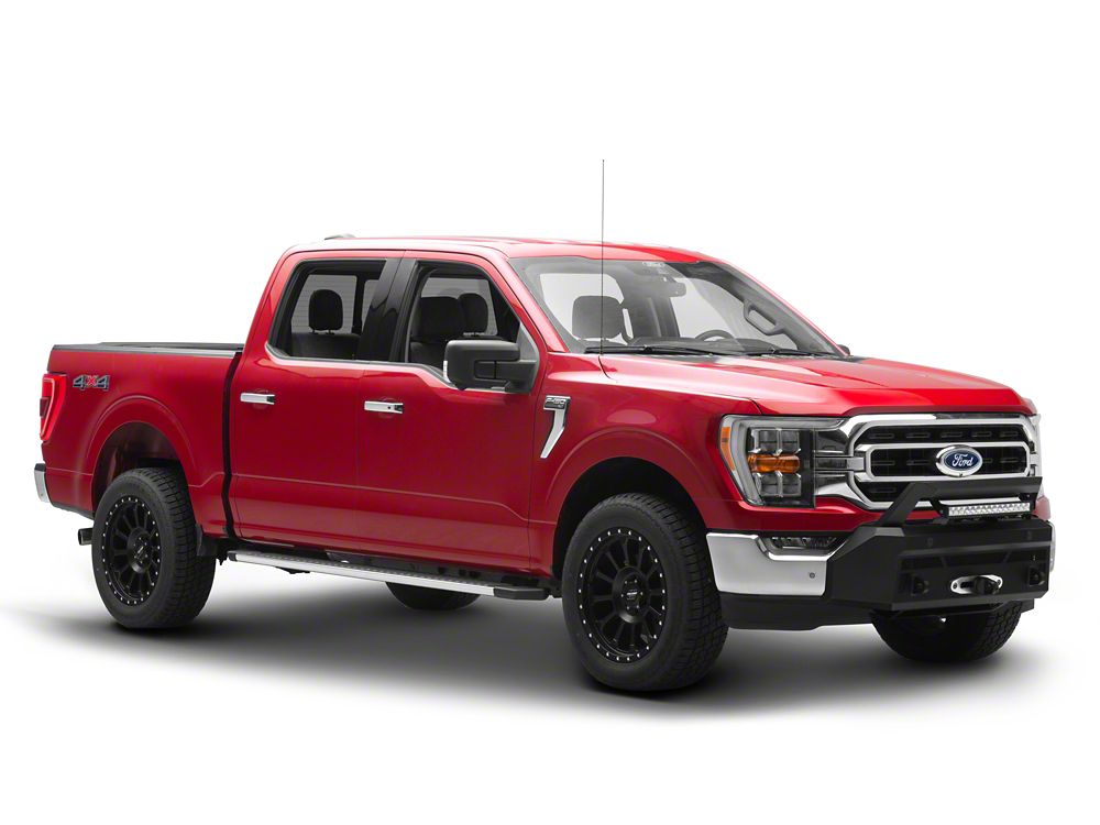 Barricade HD Stubby Front Bumper with Winch Mount and 20-Inch Single Row LED Light Bar (21-23 F-150, Excluding Raptor)