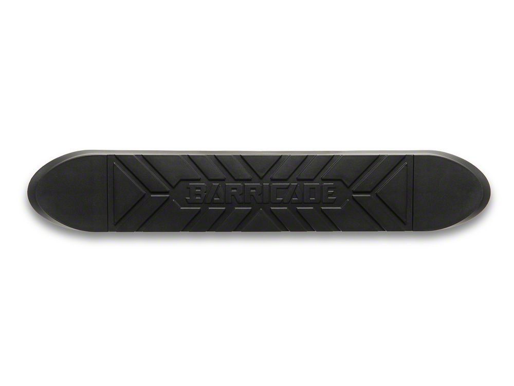 Barricade Replacement Step Pad with Barricade Logo for 4-Inch Tubular Oval Straight End Side Step Bars Only; 21.70-Inch x 4-Inch