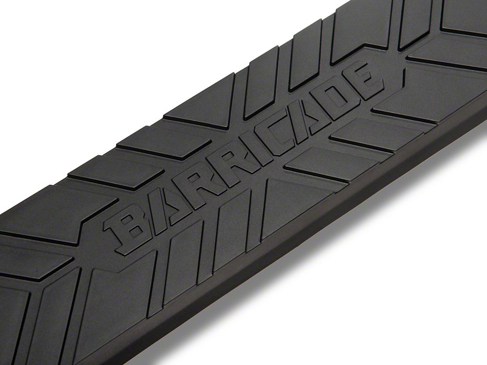 Barricade Replacement Step Pad with Barricade Logo for 4-Inch Tubular Oval Straight End Side Step Bars Only; 21.70-Inch x 4-Inch