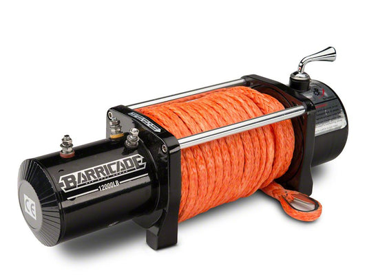 Barricade 9,500 lb. Winch with Synthetic Rope (Universal; Some Adaptation May Be Required)