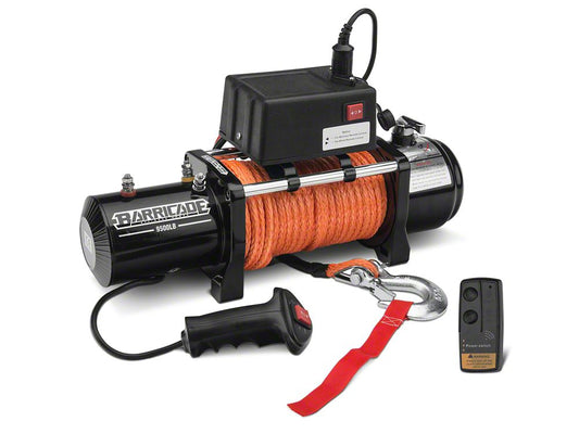 Barricade 9,500 lb. Winch with Synthetic Rope and Wireless Control (Universal; Some Adaptation May Be Required)