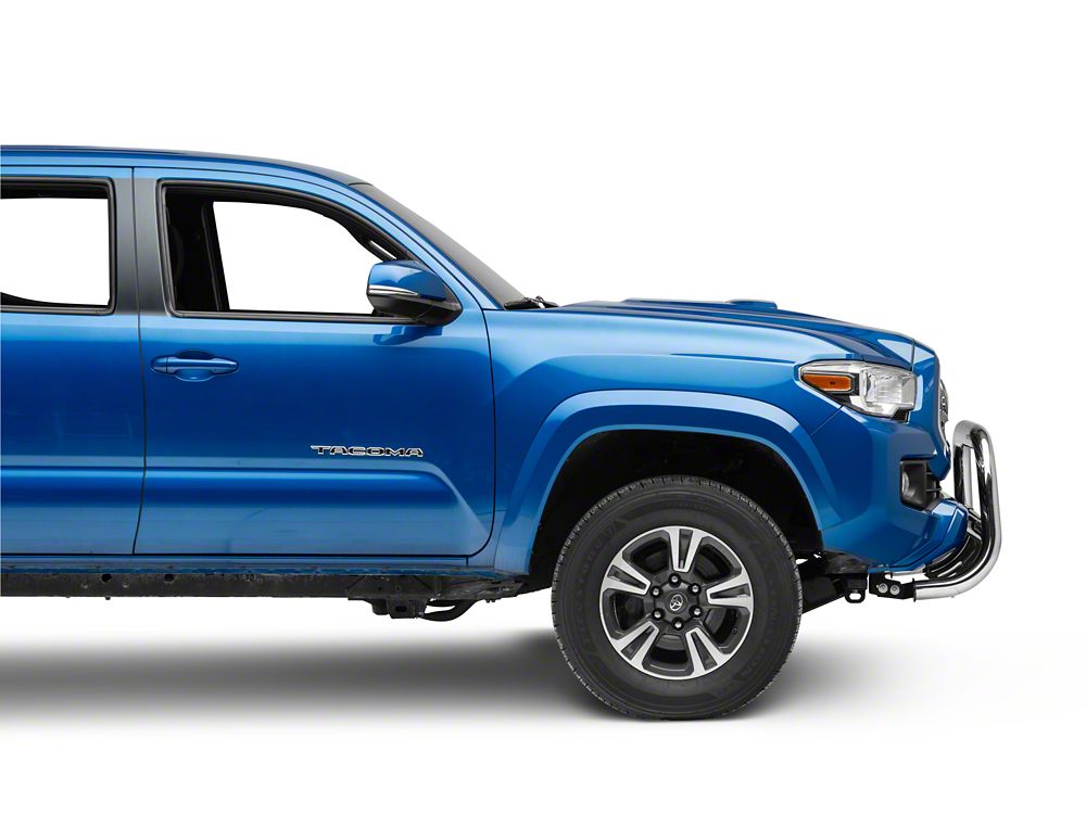 Barricade 3.50-Inch Oval Bull Bar with Skid Plate; Stainless Steel (16-23 Tacoma)