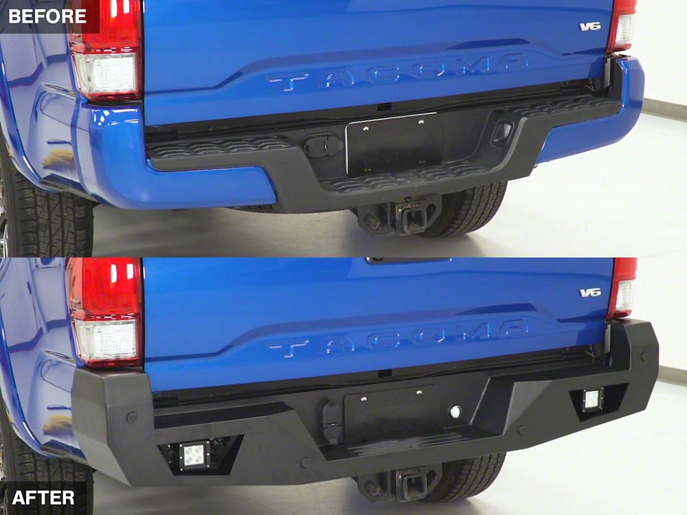 Barricade HD Rear Bumper with LED Fog Lights (16-23 Tacoma w/o BSM & RCTA)