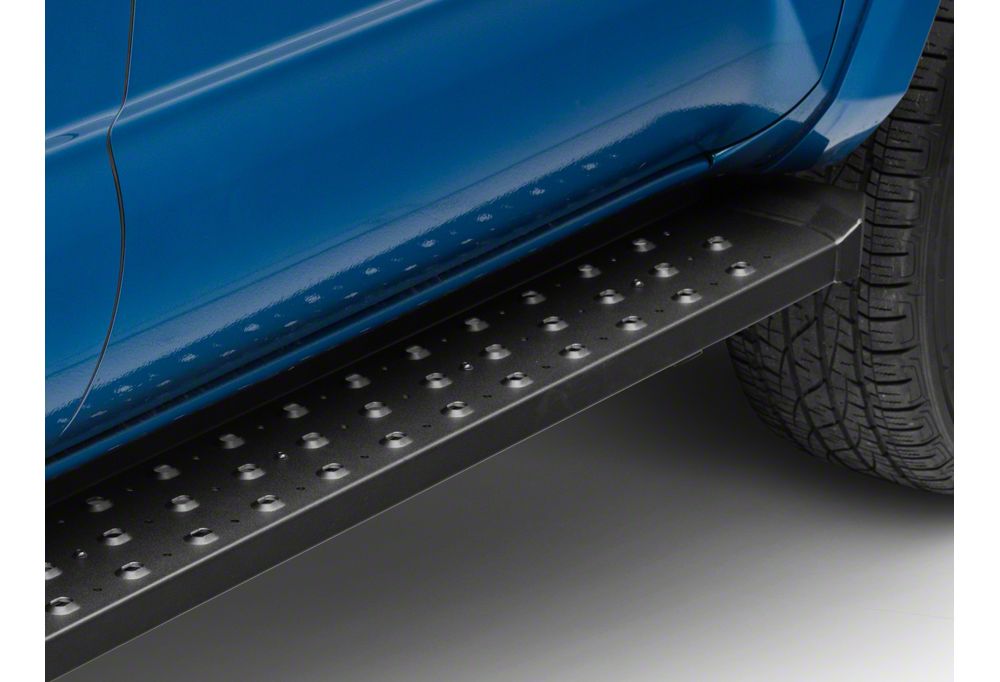 Barricade Rattler Steel Running Boards; Black (05-23 Tacoma Double Cab)