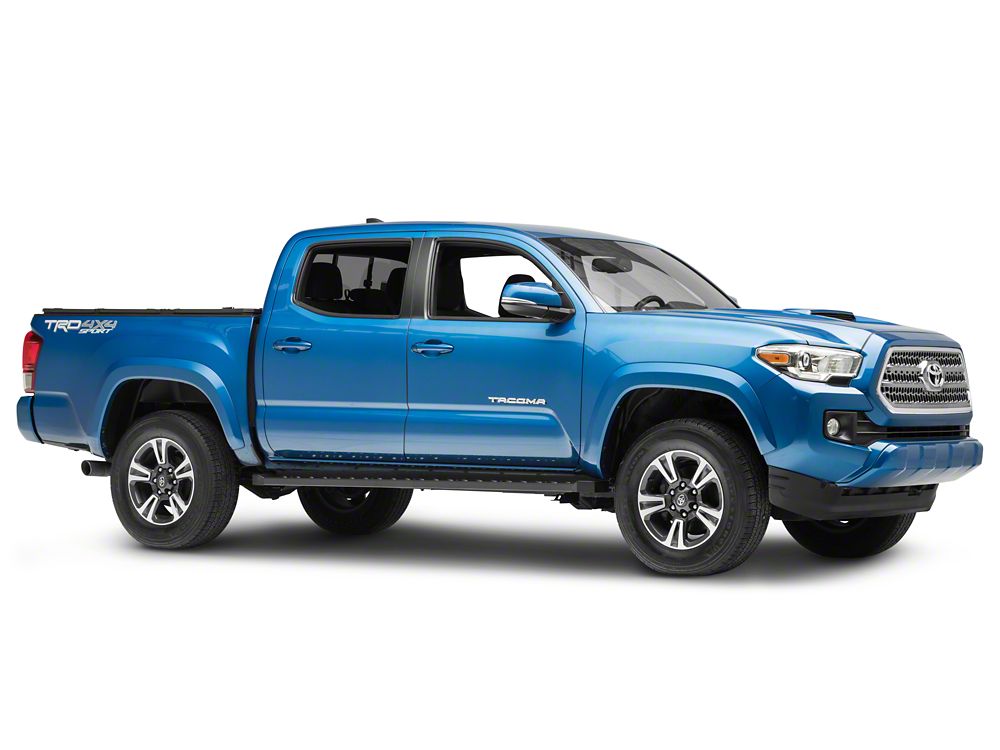 Barricade Rattler Steel Running Boards; Black (05-23 Tacoma Double Cab)