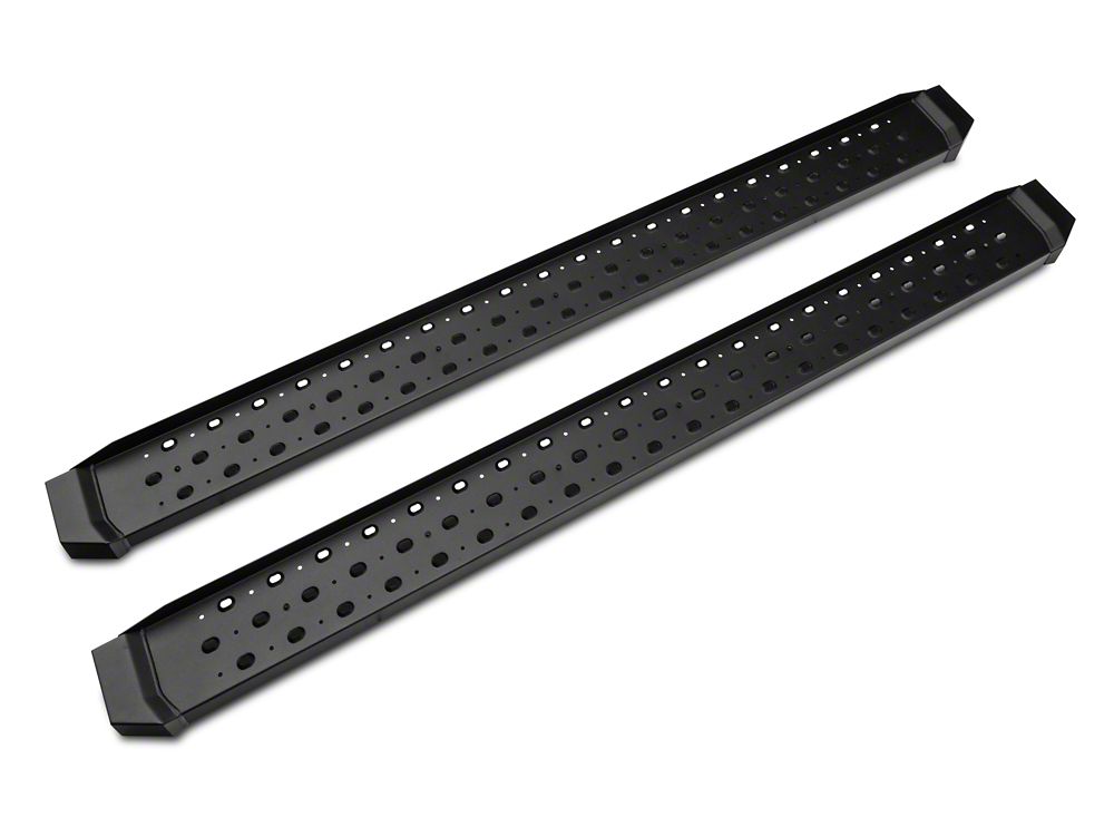 Barricade Rattler Steel Running Boards; Black (05-23 Tacoma Double Cab)