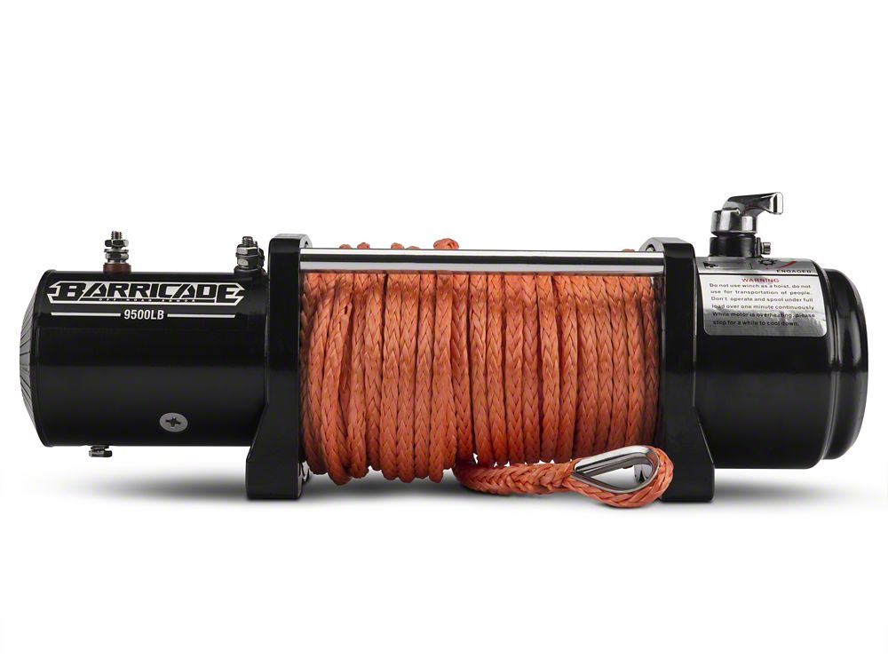 Barricade 9,500 lb. Winch with Synthetic Rope and Wireless Control (Universal; Some Adaptation May Be Required)