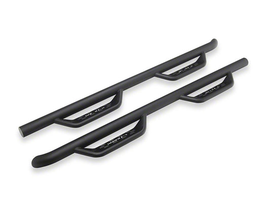 Barricade Tubular Drop Steps; Fine Textured Black Finish (24-25 Tacoma Double Cab)