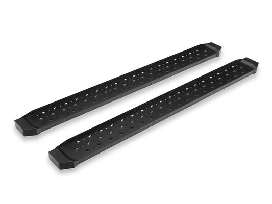 Barricade Rattler Steel Running Boards; Fine Texture Black (24-25 Tacoma Double Cab)