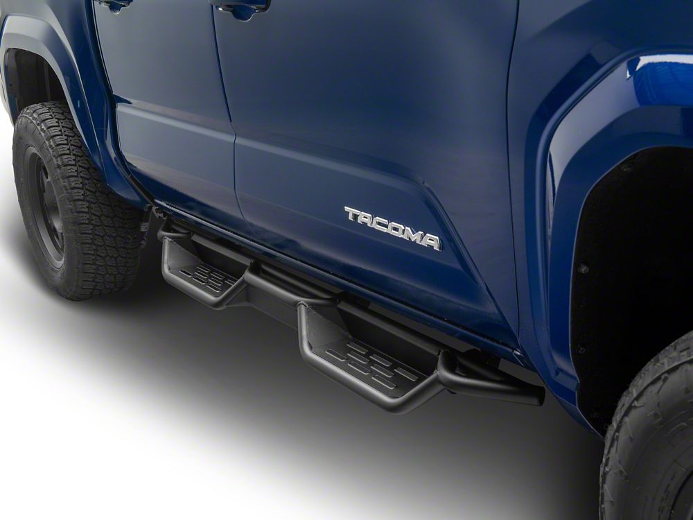 Barricade NB1 Running Boards; Textured Black (24-25 Tacoma Double Cab)