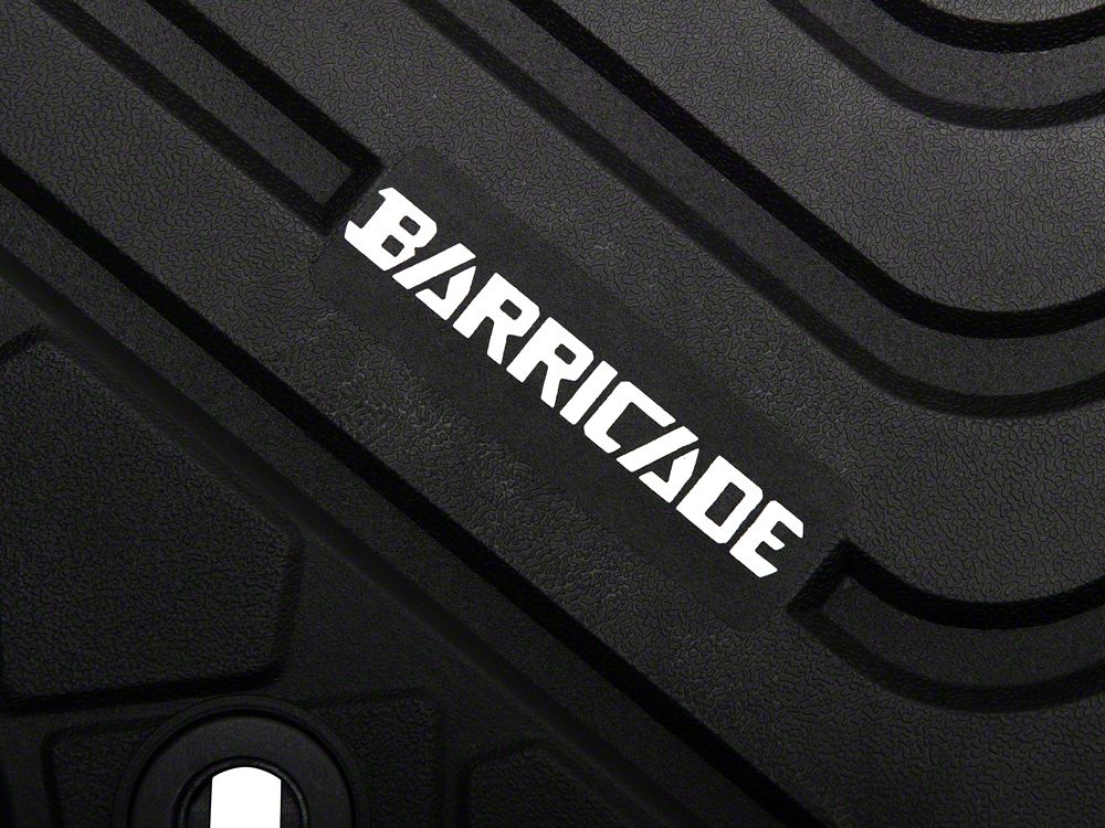 Barricade Custom Fit All-Weather Front and Rear Floor Liners; Black (16-23 Tacoma Double Cab)