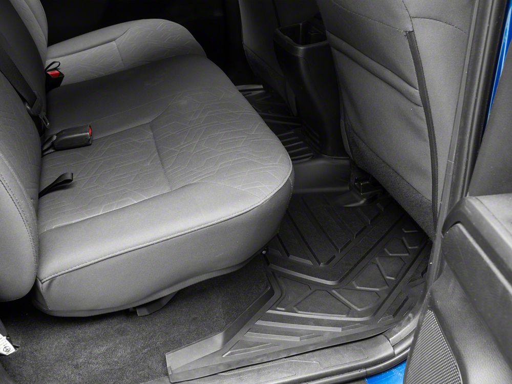 Barricade Custom Fit All-Weather Front and Rear Floor Liners; Black (16-23 Tacoma Double Cab)