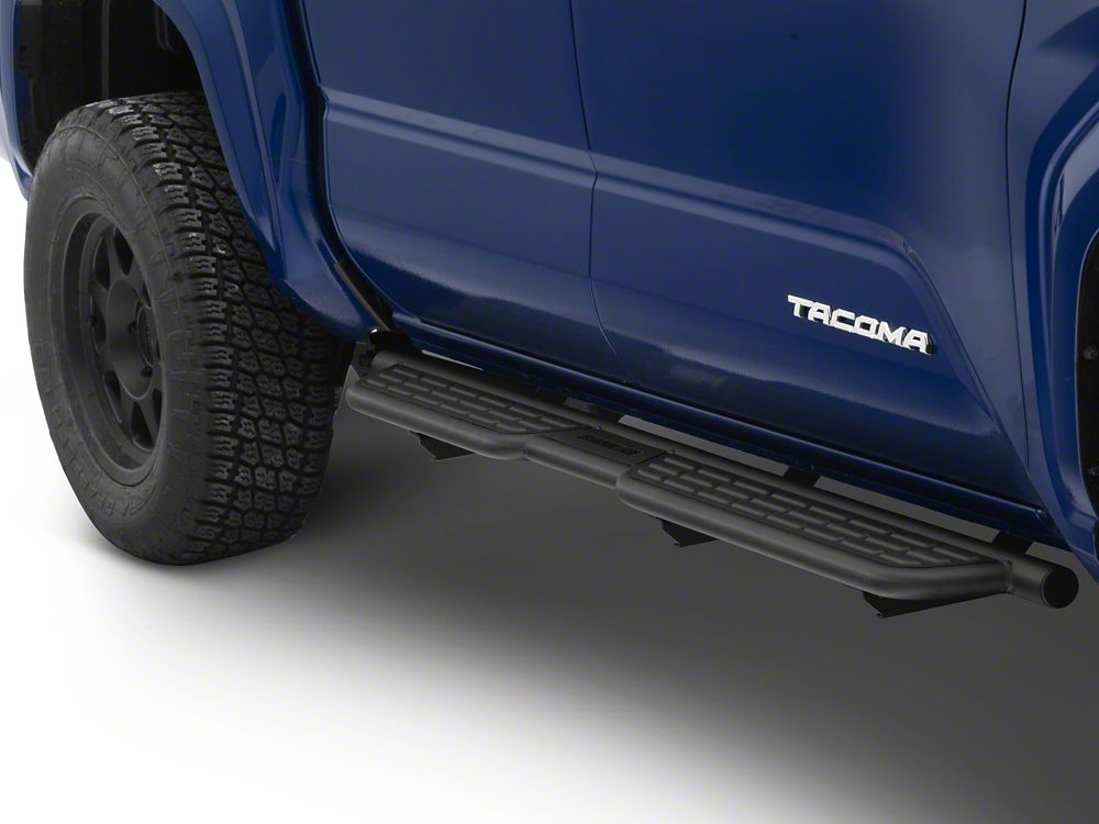 Barricade Formed HD Running Boards; Textured Black (24-25 Tacoma Double Cab)