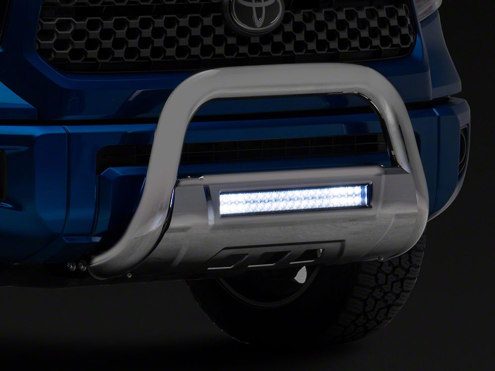 Barricade 3.50-Inch Bull Bar with Skid Plate and 20-Inch LED Light Bar; Stainless Steel (07-21 Tundra)