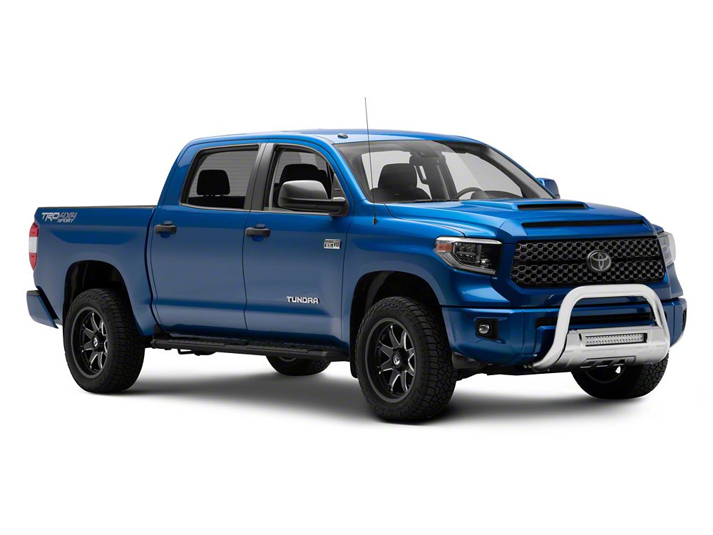 Barricade 3.50-Inch Bull Bar with Skid Plate and 20-Inch LED Light Bar; Stainless Steel (07-21 Tundra)