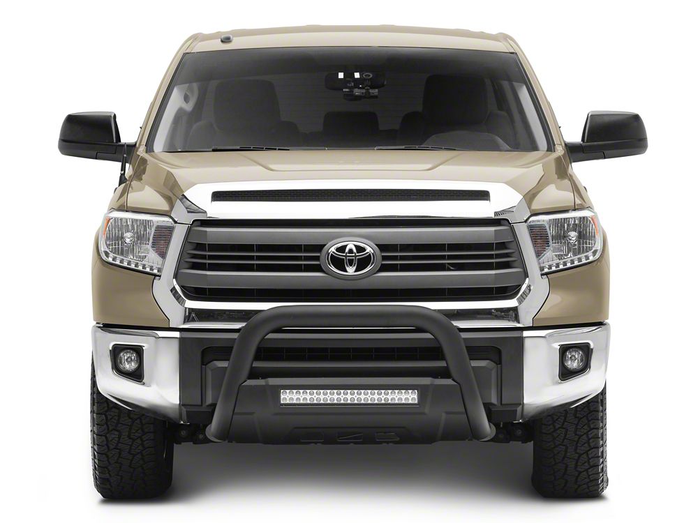 Barricade 3.50-Inch Bull Bar with Skid Plate and 20-Inch LED Light Bar; Textured Black (07-21 Tundra)