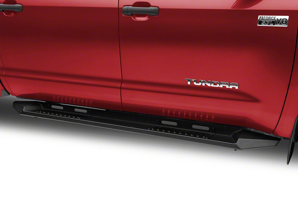 Barricade HD Steel Running Boards; Black (07-21 Tundra CrewMax)