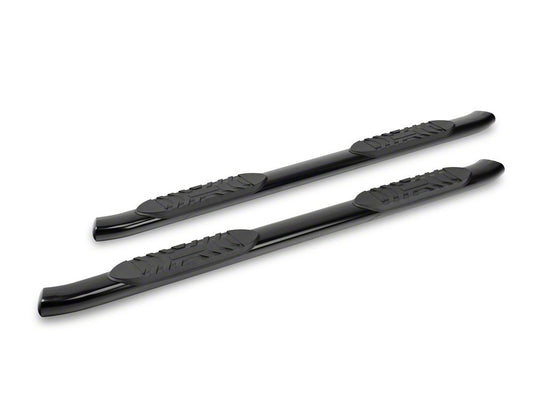 Barricade 5-Inch Oval Bent End Side Step Bars; Black (22-25 Tundra CrewMax)