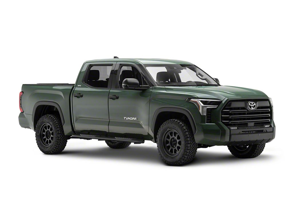 Barricade 5-Inch Oval Bent End Side Step Bars; Textured Black (22-25 Tundra CrewMax)
