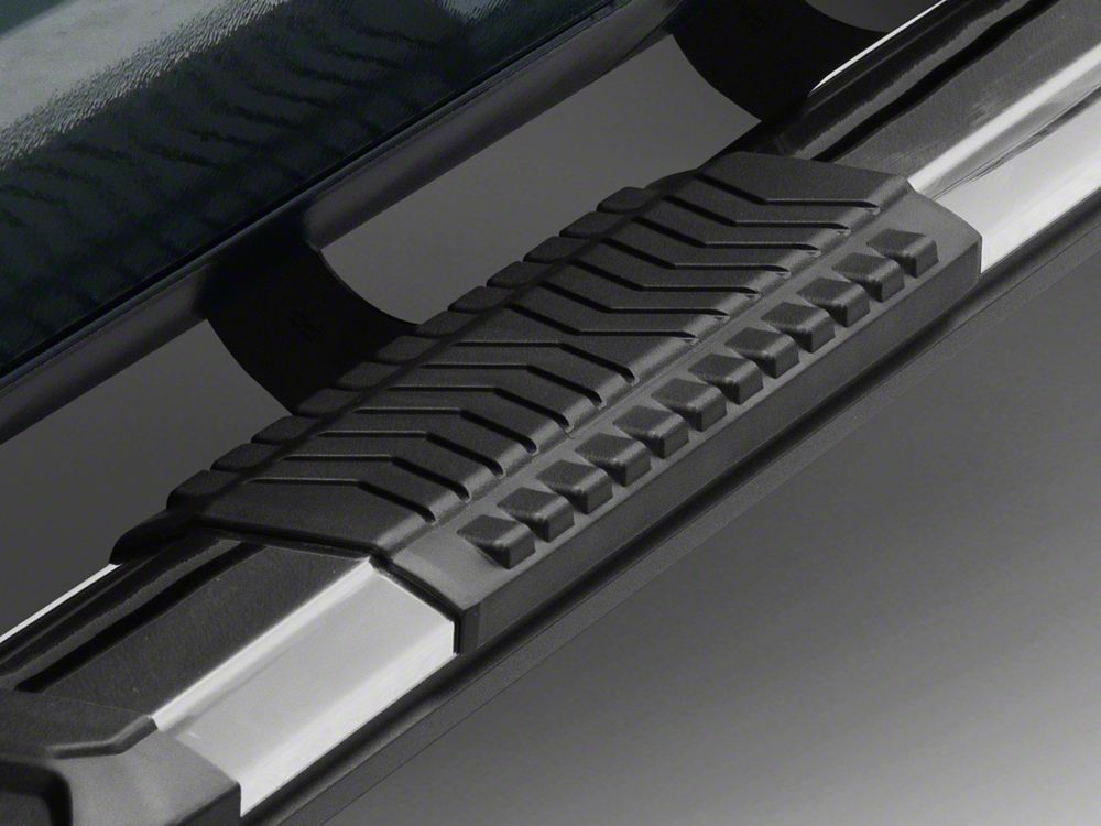 Barricade Saber 5-Inch Aluminum Side Step Bars; Stainless Cover Plates (22-25 Tundra CrewMax)