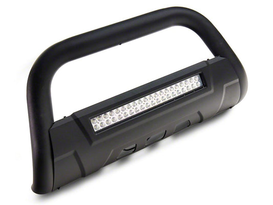 Barricade 3.50-Inch Bull Bar with Formed Skid Plate and LED Light Bar; Textured Black (22-25 Tundra, Excluding Hybrid)