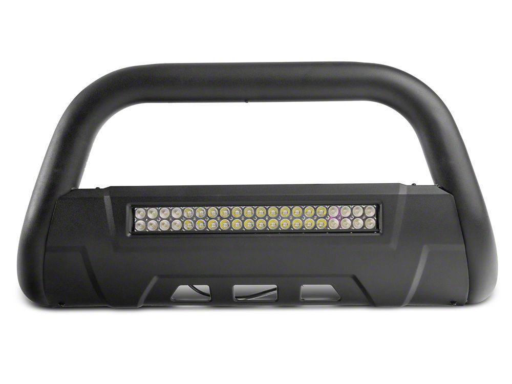 Barricade 3.50-Inch Bull Bar with Formed Skid Plate and LED Light Bar; Textured Black (22-25 Tundra, Excluding Hybrid)