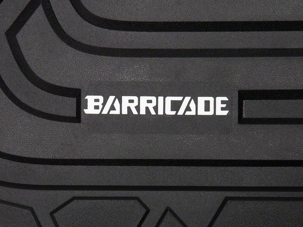 Barricade Custom Fit All-Weather Front and Rear Floor Liners; Black (22-25 Tundra CrewMax)