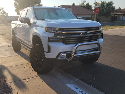 Barricade 3-Inch Bull Bar; Stainless Steel (19-25 Silverado 1500, Excluding ZR2)
