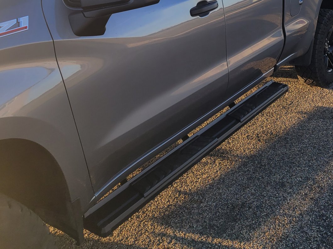 Barricade S6 Running Boards; Black (19-25 Sierra 1500 Double Cab)