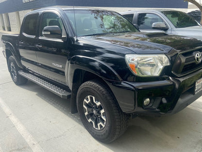 Barricade Rattler Steel Running Boards; Black (05-23 Tacoma Double Cab)