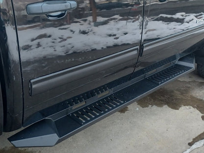 Barricade Steel Running Boards; Black (07-19 Silverado 2500 HD Crew Cab)