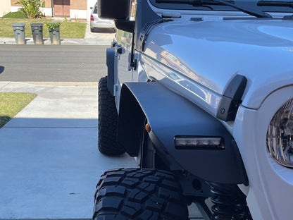 Barricade HD Flat Fender Flares; Rear (18-25 Jeep Wrangler JL)