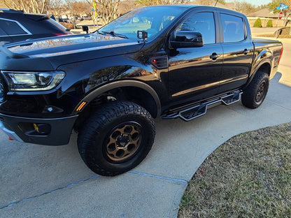 Barricade NB1 Running Boards; Textured Black (19-25 Ranger SuperCrew)