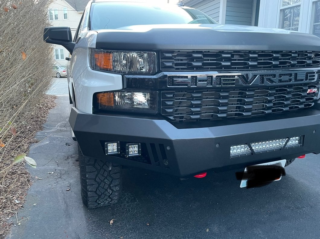 Barricade HD Front Bumper with LED Fog Lights, Spot Lights and 20-Inch LED Light Bar (19-21 Silverado 1500)