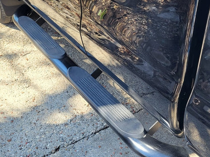 Barricade 4-Inch Oval Bent End Side Step Bars; Black (19-23 Ranger SuperCab)