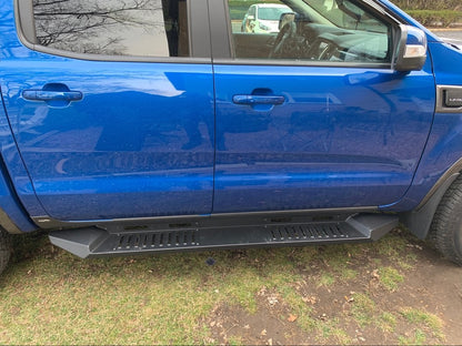 Barricade HD Steel Running Boards; Black (19-25 Ranger SuperCrew)