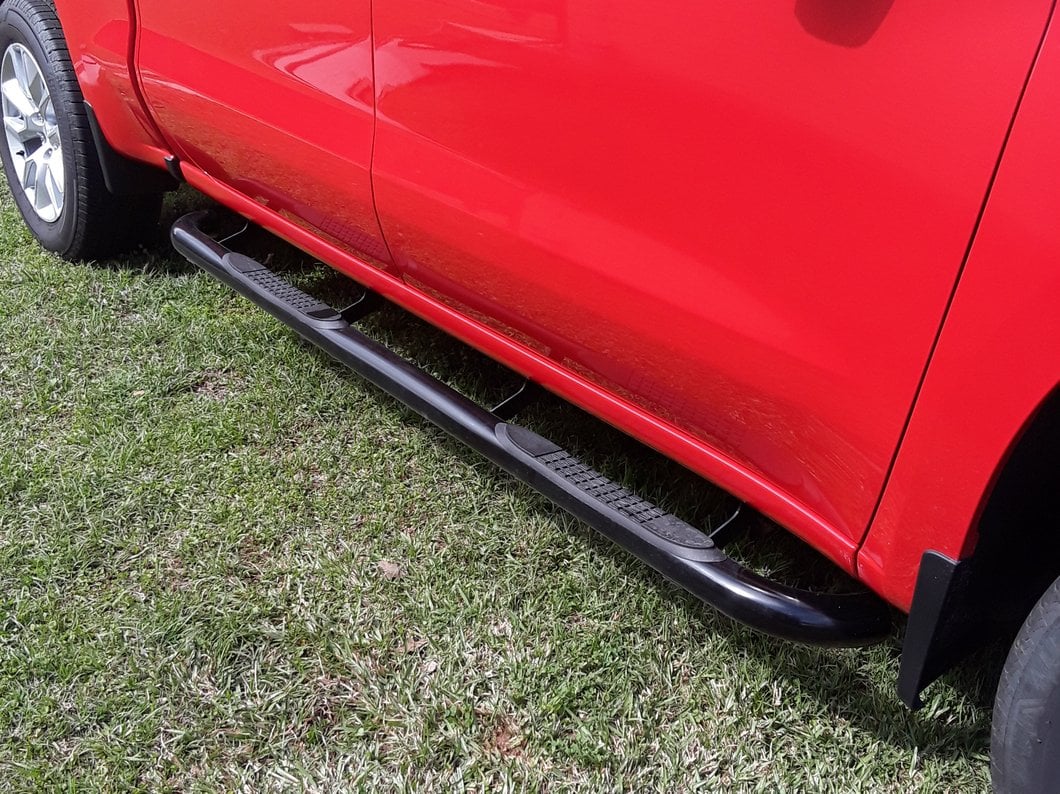Barricade 3-Inch Side Step Bars; Black (19-25 Silverado 1500 Crew Cab)