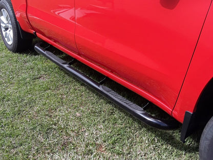 Barricade 3-Inch Side Step Bars; Black (19-25 Silverado 1500 Crew Cab)