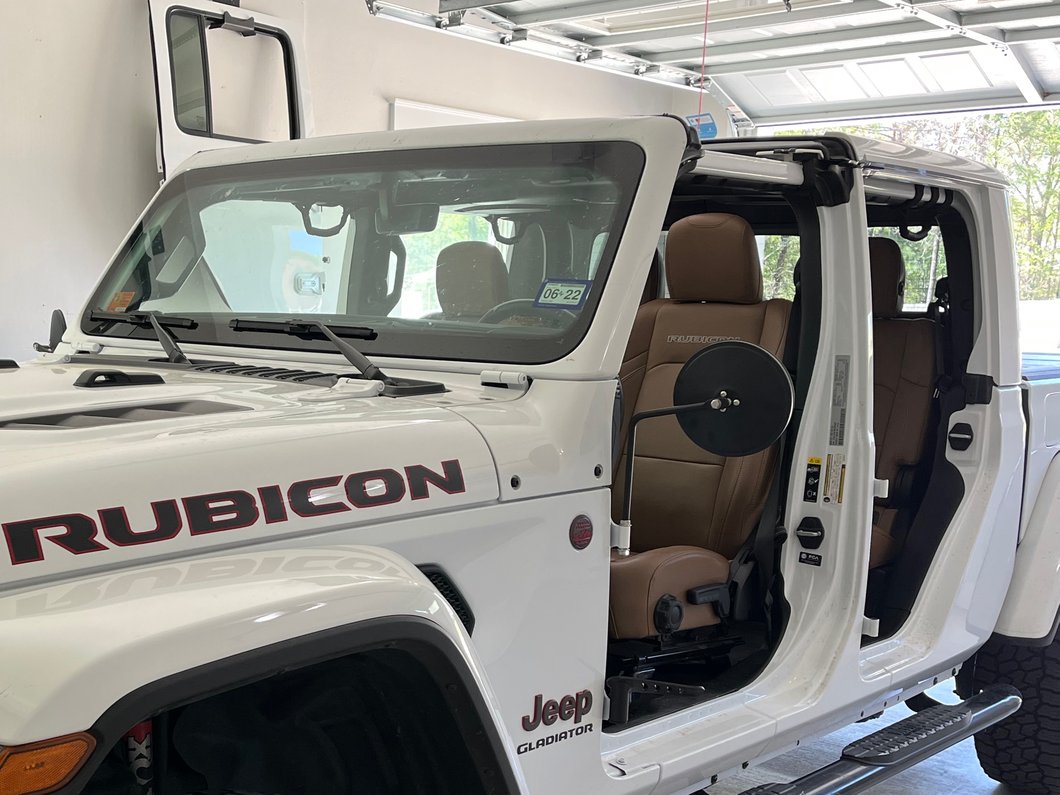 Barricade Round Adventure Mirrors; Textured Black (20-25 Jeep Gladiator JT)
