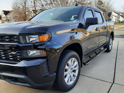 Barricade PNC Side Step Bars; Textured Black (19-25 Silverado 1500 Crew Cab)