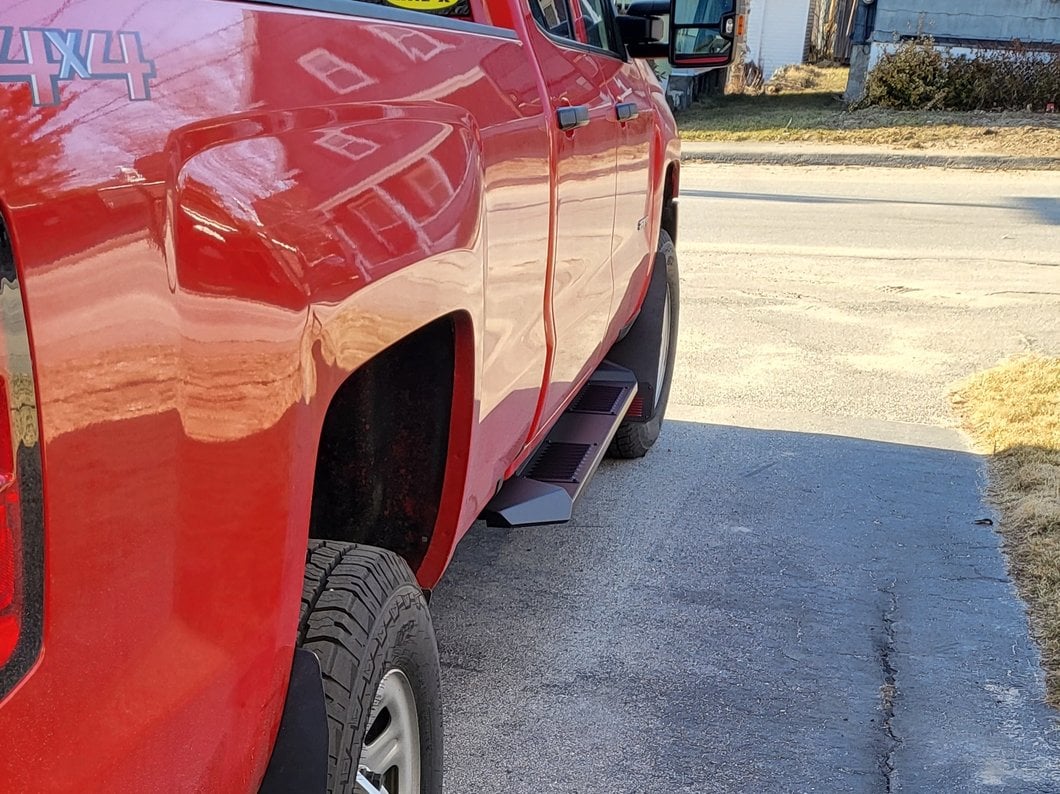 Barricade Steel Running Boards; Black (07-19 Silverado 2500 HD Crew Cab)