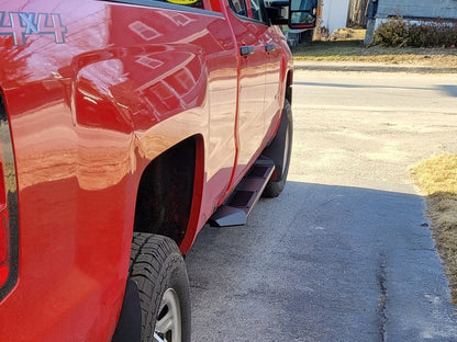 Barricade Steel Running Boards; Black (07-19 Silverado 2500 HD Crew Cab)