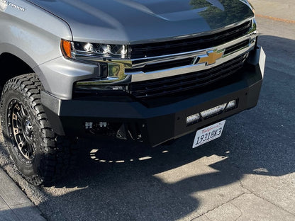Barricade HD Front Bumper with LED Fog Lights, Spot Lights and 20-Inch LED Light Bar (19-21 Silverado 1500)