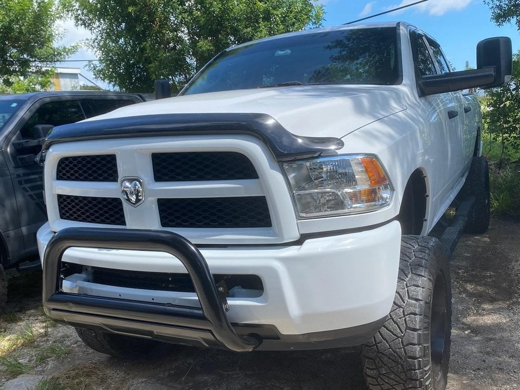 Barricade 3.50-Inch Oval Bull Bar with Skid Plate; Black (10-18 RAM 2500)