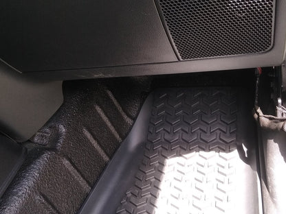 Barricade Front, Rear and Cargo Floor Mats; Black (11-18 Jeep Wrangler JK 2-Door)