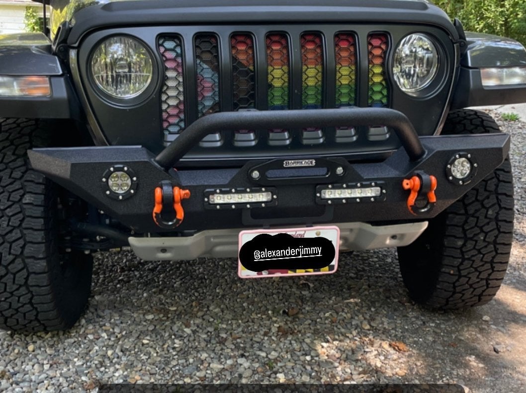 Barricade Trail Force HD Front Bumper with LED Lights and 9,500 lb. Winch (20-25 Jeep Gladiator JT)