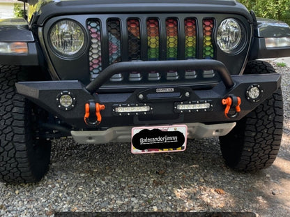 Barricade Trail Force HD Front Bumper with LED Lights and 9,500 lb. Winch (20-25 Jeep Gladiator JT)